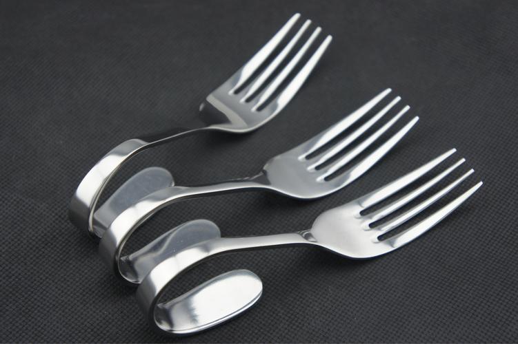 1010餐具系列 韩款式不锈钢西餐具 弯叉 弯勺不锈钢 弯柄勺 弯勺